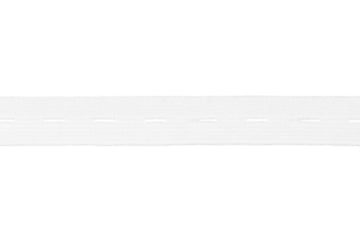 Knopflochgummi, 2 cm, weiß, 0,5 m